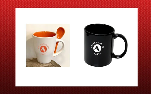 Logo Art Revolution Label imprimé sur tasses