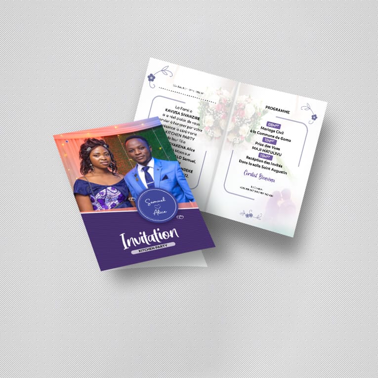 Invitation de mariage personnalisée